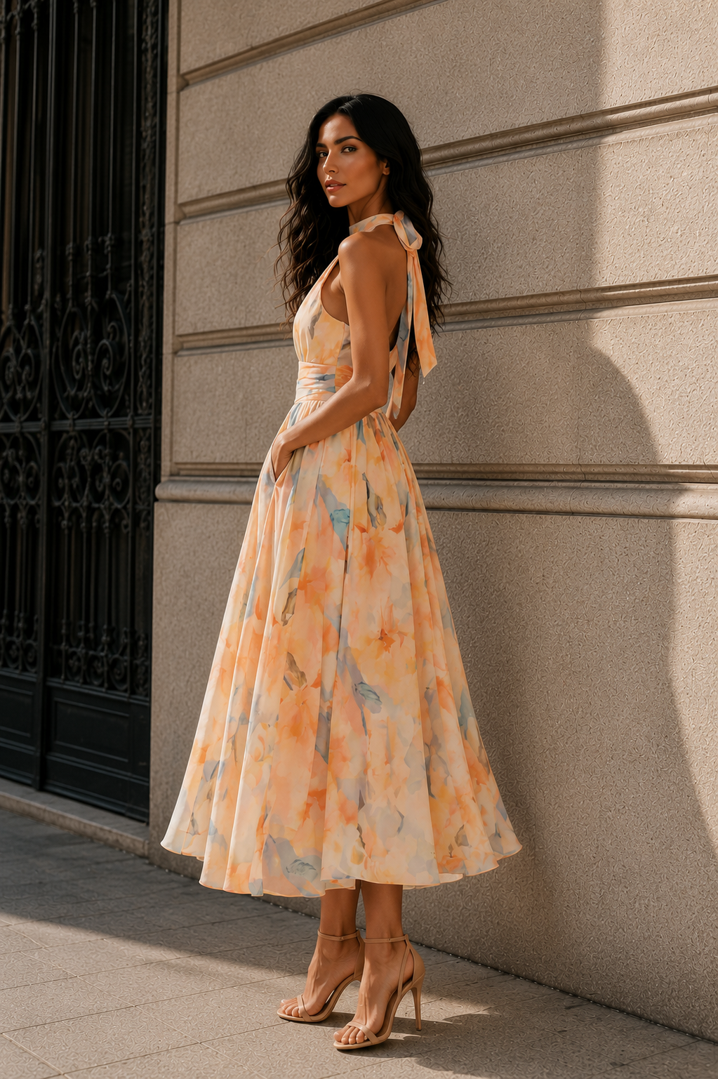 VERA-VESTIDO ESTAMPADO CON CUELLO