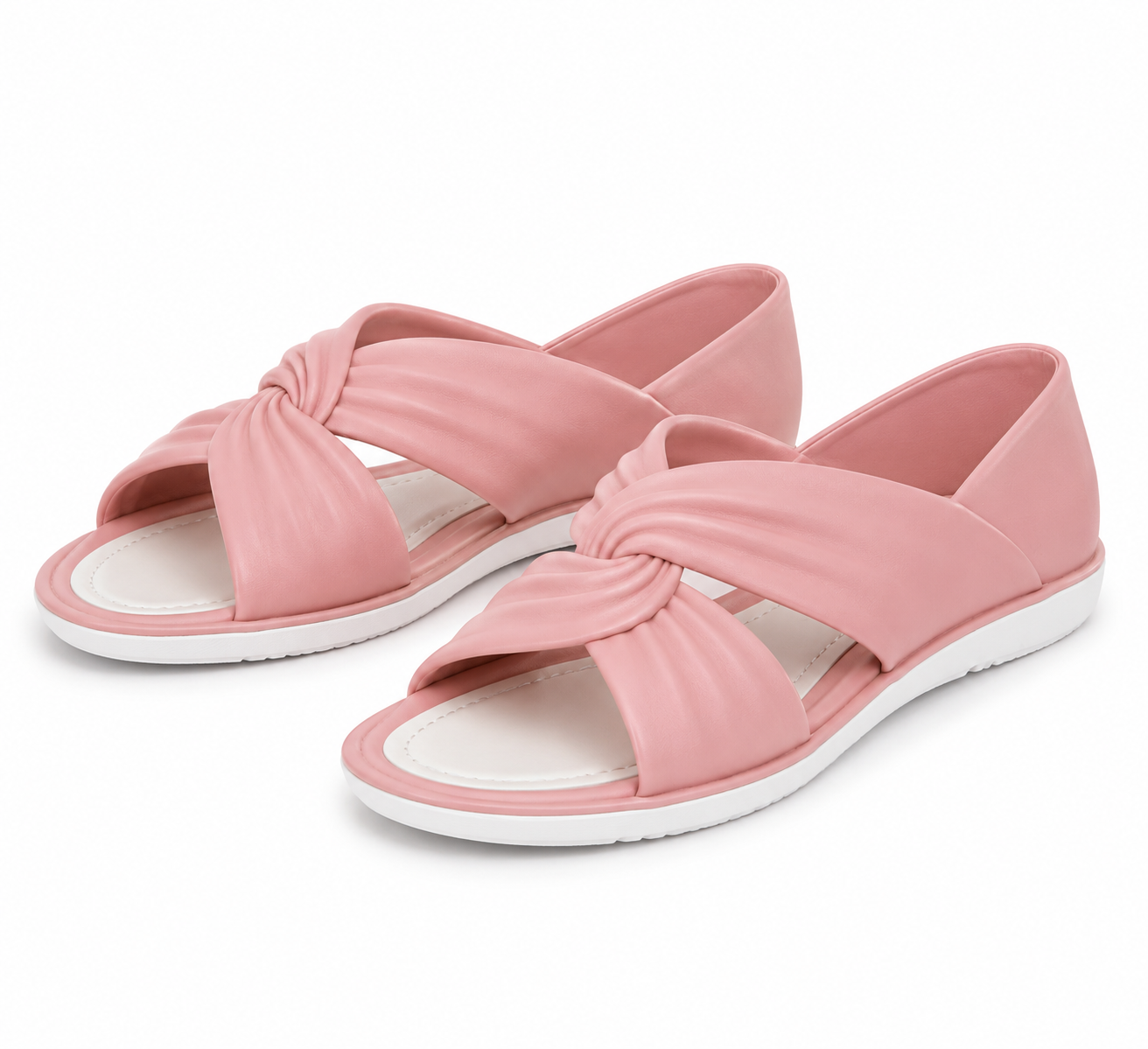 MAR-SANDALIAS PLANA PIEL CRUZADAS