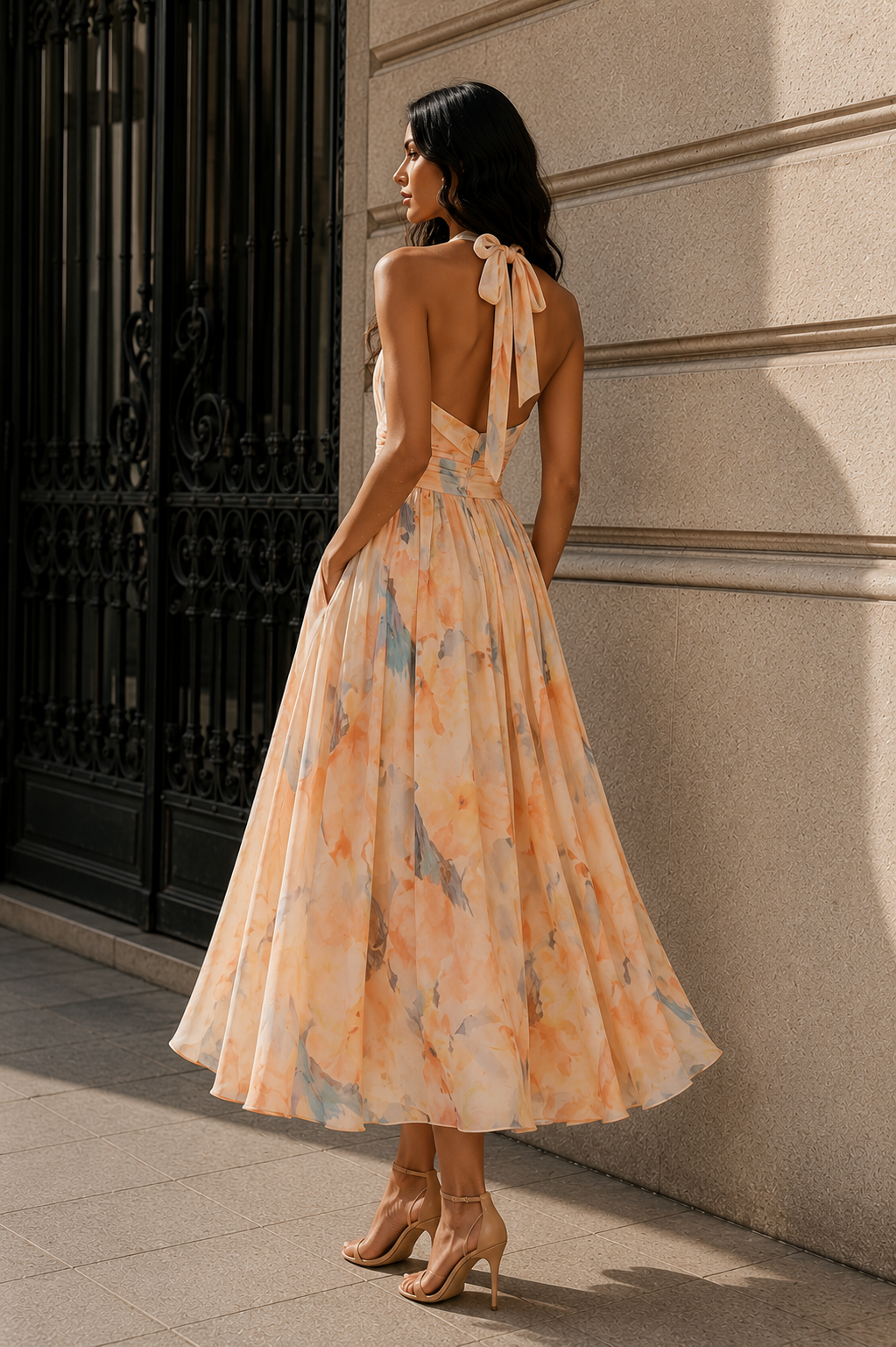 VERA-VESTIDO ESTAMPADO CON CUELLO