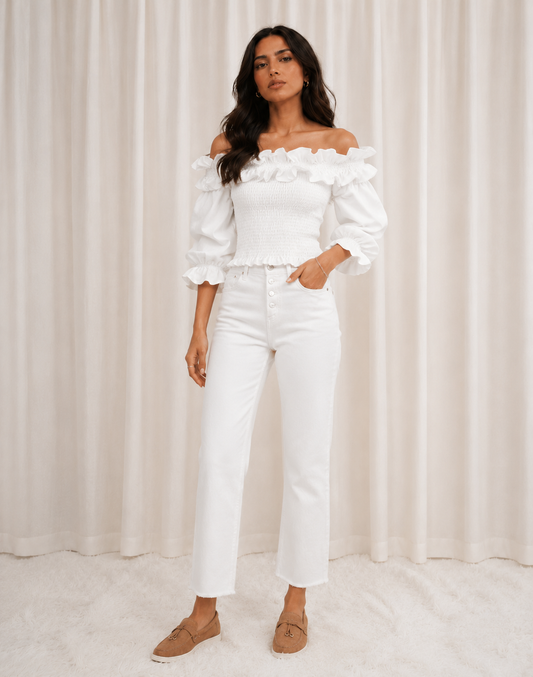 MILAGROS-BLUSA VOLANTE
